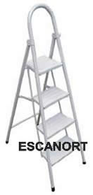 Escalera familiar 4 peldaños Escalera tipo tijera en chapa para uso hogareño